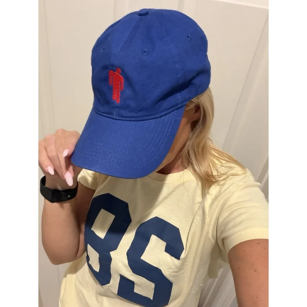 Billie Eilish‎ Genuine Merchandise Blue Girl Adult Baseball Cap Hat Port Company